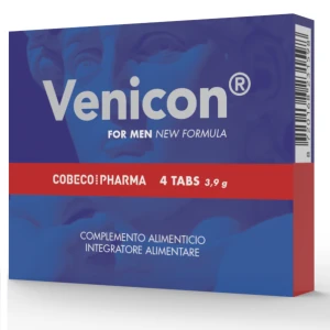 Cobeco Pharma Venicon für Männer 4 Tabs – Nahrungsergänzungsmittel für Libido und Erektion