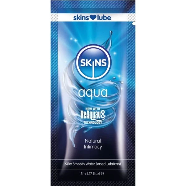 Skins Aqua glijmiddel op waterbasis, eenmalige dosis