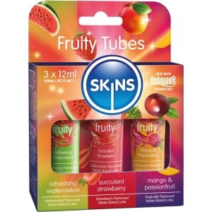 Skins Fruchtiges Gleitmittel-Set Wassermelone, Erdbeere & Mango