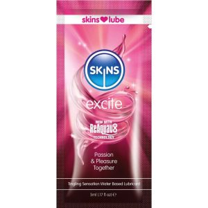 Skins Excite Glijmiddel op waterbasis met L-Arginine, 5 ml Skins Excite Glijmiddel op waterbasis met L-Arginine, 5 ml - Afbeelding 1
