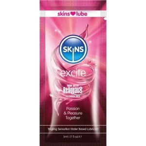 Skins Excite Gleitmittel auf Wasserbasis mit L-Arginin, 5 ml