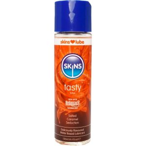 Skins Glijmiddel met gezouten karamelsmaak, op waterbasis Skins Glijmiddel met gezouten karamelsmaak, op waterbasis - Afbeelding 1