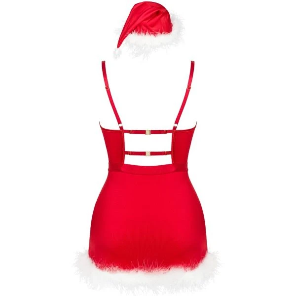 Livco Corsetti Fashion Kerstset Chemise, String en Muts L/XL