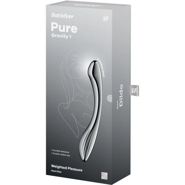 Satisfyer Dildo Pure Gravity 1 aus Edelstahl, doppelseitig