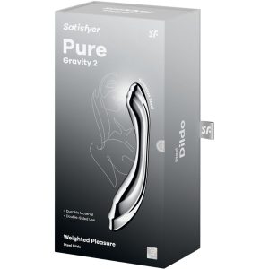 Satisfyer Pure Gravity 2 Edelstahl-Dildo mit Rillen – Bild 5