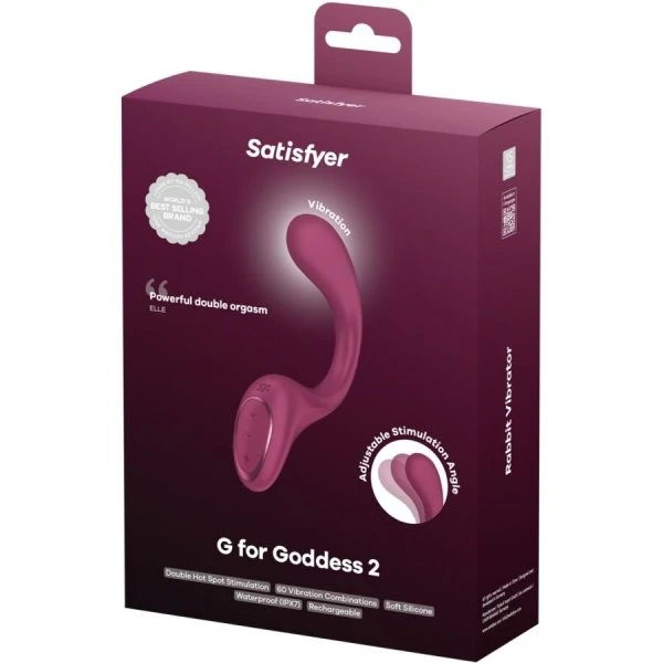 Satisfyer Vibrator G for Goddess 2 Rabbit Vibrator met Clitorisstimulator Bordeaux