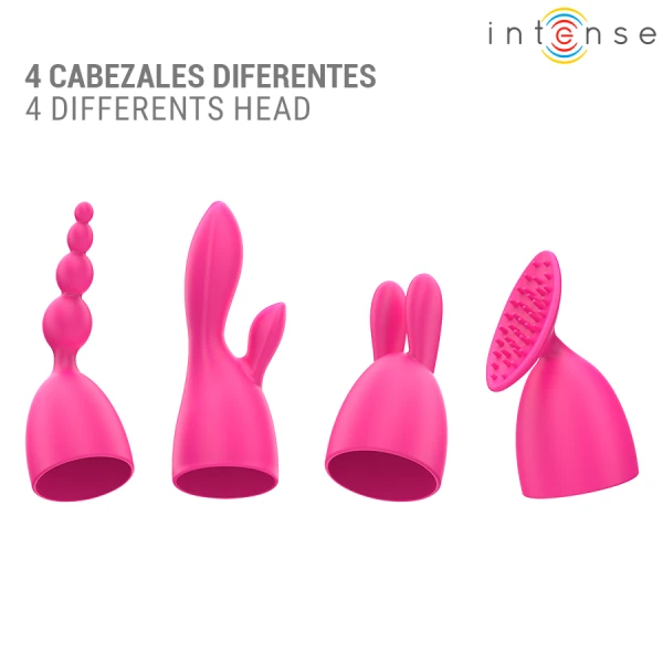 Intense High Tech Cher Vibrator met 20 modi en 4 opzetstukken Intense High Tech Cher Vibrator met 20 modi en 4 opzetstukken