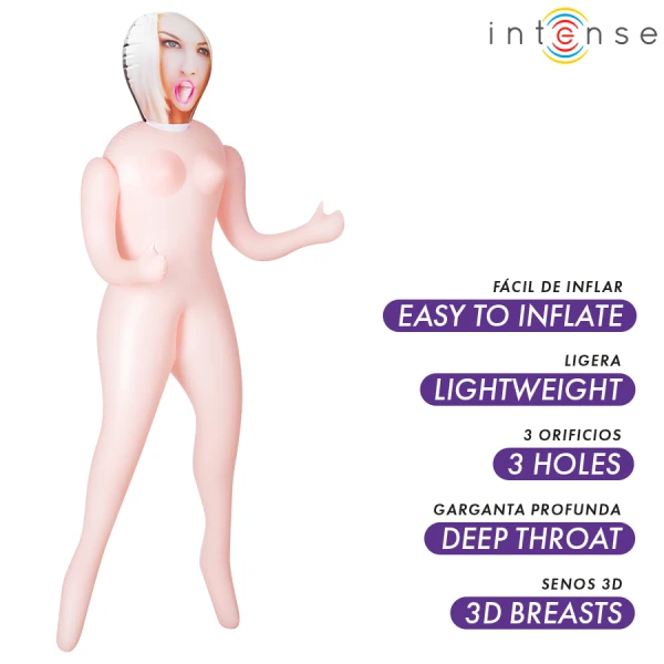 Intense Bodies & Masturbators opblaasbare liefdespop Irina met 3 openingen