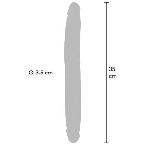 GET Real Doppelender-Silikondildo mit beweglicher Vorhaut 35 cm Karamell GET Real Doppelender-Silikondildo mit beweglicher Vorhaut 35 cm Karamell – Bild 3