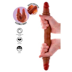 GET Real Dubbelzijdige Siliconen Dildo Caramel 40 cm GET Real Dubbelzijdige Siliconen Dildo Caramel 40 cm - Afbeelding 2