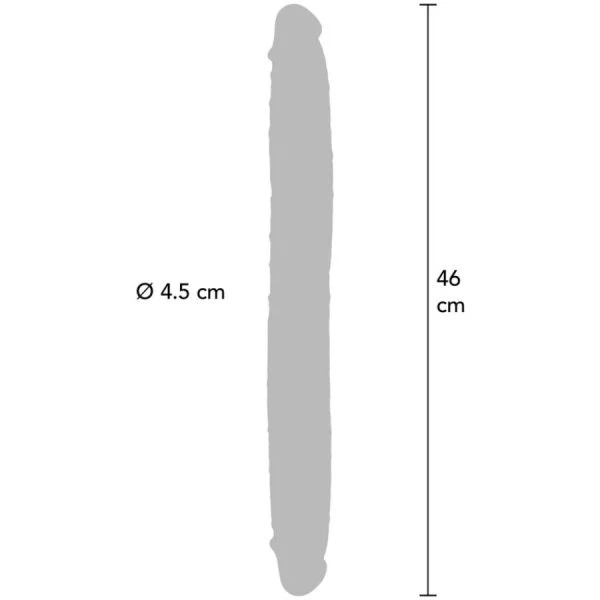 GET Real Double-Ended Silicone Dildo with Movable Foreskin 46 cm