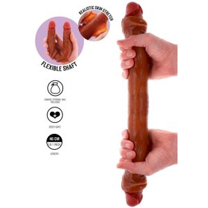 GET Real Double-Ended Silicone Dildo with Movable Foreskin 46 cm GET Real Double-Ended Silicone Dildo with Movable Foreskin 46 cm - Image 2