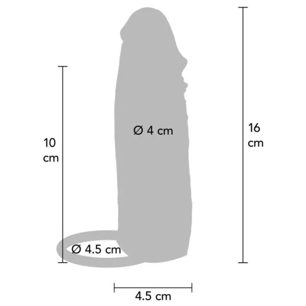 GET Real Vochtinbrengende Siliconen Peniscondoom Karamel 16 cm