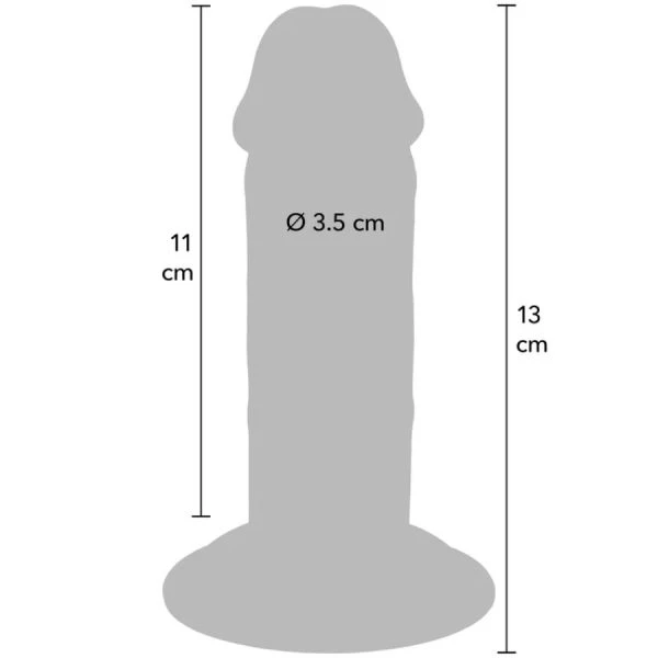 GET Real Deluxe Dildo mit Saugnapf, 13 cm, TPE