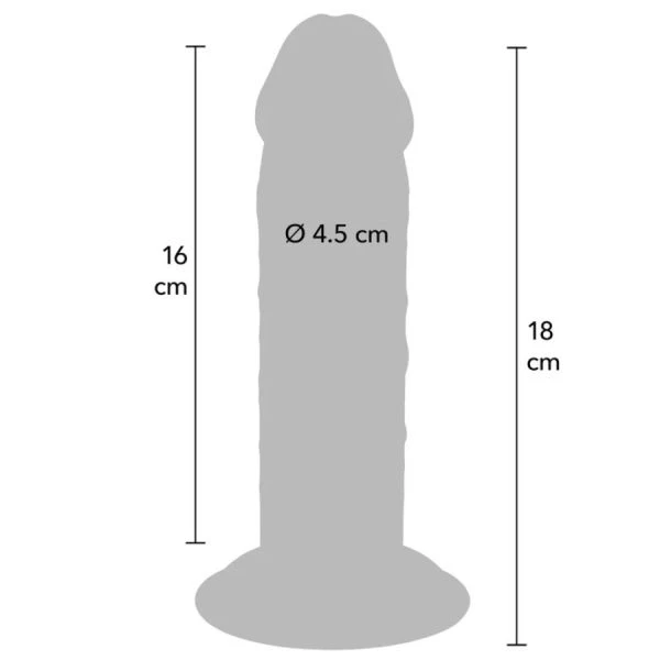GET Real Deluxe TPE-Dildo mit doppelter Dichte, 18 cm
