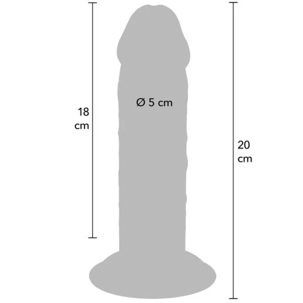 GET Real Deluxe Dildo met zuignap, dubbeldicht TPE, 20 cm GET Real Deluxe Dildo met zuignap, dubbeldicht TPE, 20 cm
