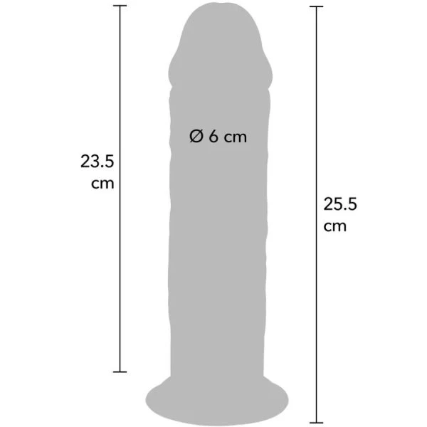 GET Real Deluxe Dildo met Dual-Density TPE, 25,5 cm