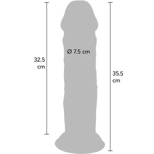 GET Real Deluxe Thick Dual-Density TPE Dildo 35 cm