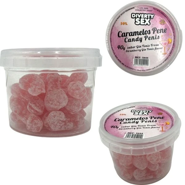 Diablo Picante Penisbonbons mit Gin-Tonic-Geschmack, 20 Stück
