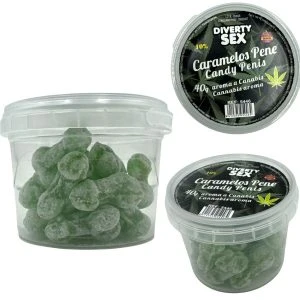 Diablo Goloso Penis-snoepjes met cannabisaroma, 20 stuks