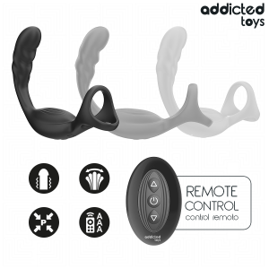 Addicted Toys Dubbele prostaatring met afstandsbediening, siliconen Addicted Toys Dubbele prostaatring met afstandsbediening, siliconen - Afbeelding 5