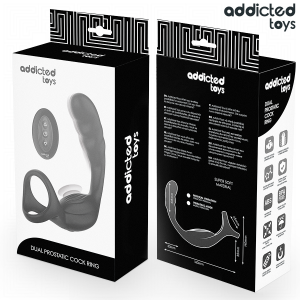 Addicted Toys Dubbele prostaatring met afstandsbediening, siliconen Addicted Toys Dubbele prostaatring met afstandsbediening, siliconen - Afbeelding 4