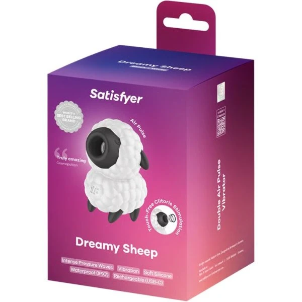 Satisfyer Dreamy Sheep Opgelegde Vibrator met Luchtpuls en Trilling Satisfyer Dreamy Sheep Opgelegde Vibrator met Luchtpuls en Trilling
