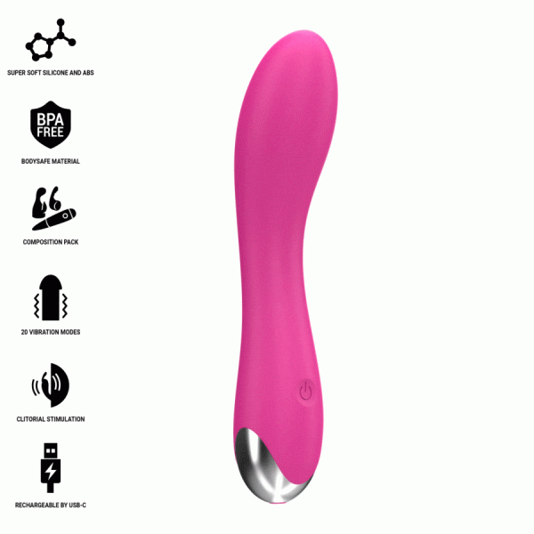 Intense High Tech Cher Vibrator met 20 modi en 4 opzetstukken Intense High Tech Cher Vibrator met 20 modi en 4 opzetstukken