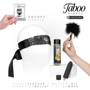 Taboo Nights Massage Dreamkit met vibrator, olie en accessoires