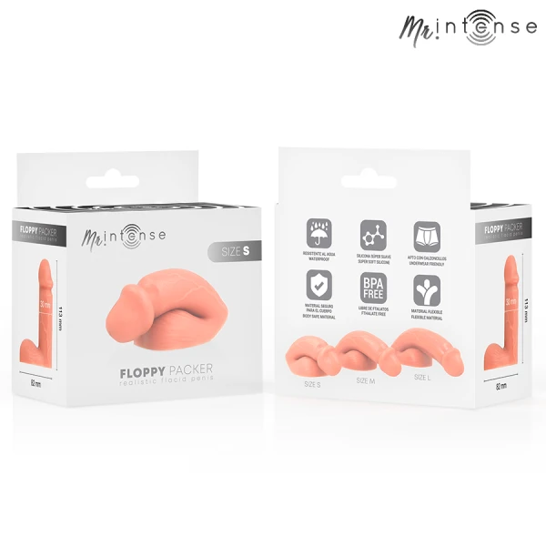 MR. Intense Dildos Floppy Size S Realistic Packer van siliconen