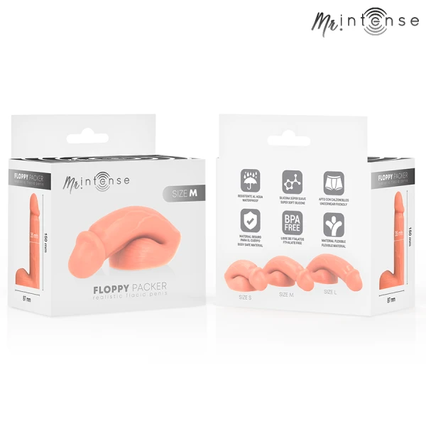 MR. Intense Dildos Floppy Size M Realistic Packer van siliconen