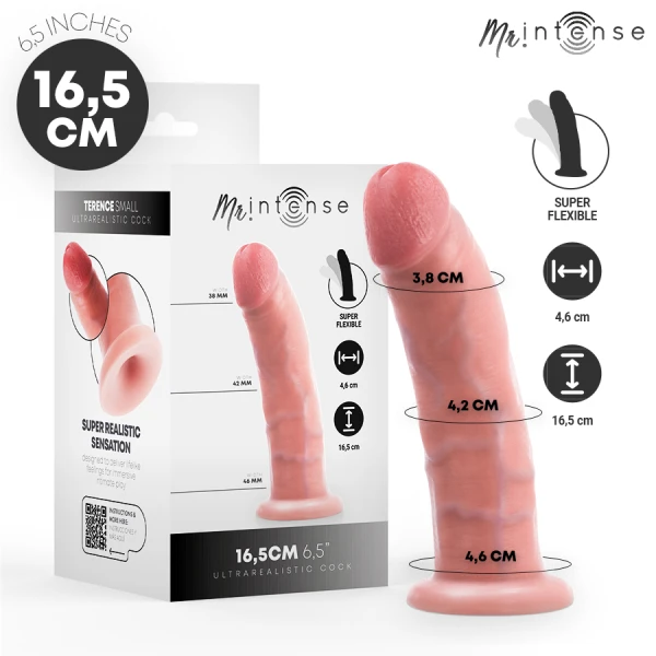 MR. Intense Dildos Silikon-Dildo Terence Small 16,5 cm natur
