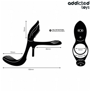Addicted Toys Doppelter Penisring mit Klitorisstimulator, 10 Vibrationsmodi Addicted Toys Doppelter Penisring mit Klitorisstimulator, 10 Vibrationsmodi – Bild 5
