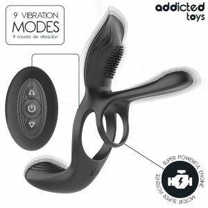 Addicted Toys Doppelter Penisring mit Klitorisstimulator, 10 Vibrationsmodi Addicted Toys Doppelter Penisring mit Klitorisstimulator, 10 Vibrationsmodi – Bild 2