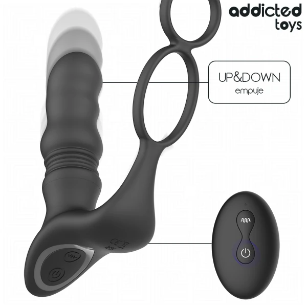 Addicted Toys Up&down Prostatarand met stoot- en vibratiefunctie