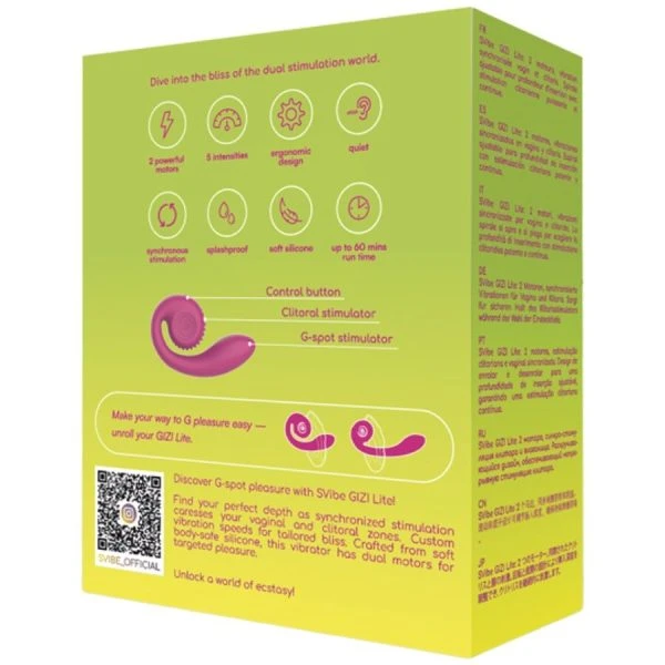 Snail Vibe Gizi Lite Dual G-Spot & Clitoral Vibrator roze