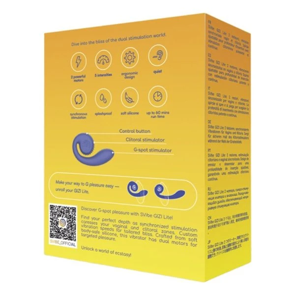 Snail Vibe Gizi Lite Dual G-punt- & clitorisvibrator met 5 standen, paars
