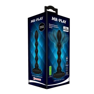 MR Play Trillende anaalplug met kralen, siliconen, zwart MR Play Trillende anaalplug met kralen, siliconen, zwart - Afbeelding 6