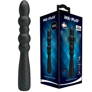 MR Play Flexibele Anale Plug met Trilling, zwart