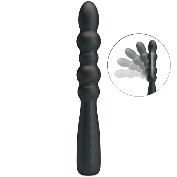 MR Play Flexible Vibrating Anal Plug, black