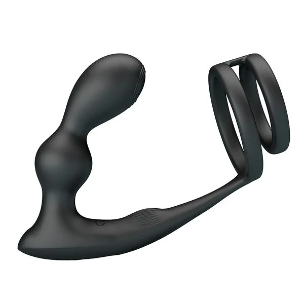 MR Play Vibrerende anaalplug met penising en afstandsbediening zwart