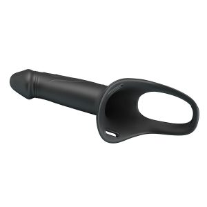Harness Collection Pretty Love Landon Black Vibrating Strap-on Dildo 18 cm – Bild 6