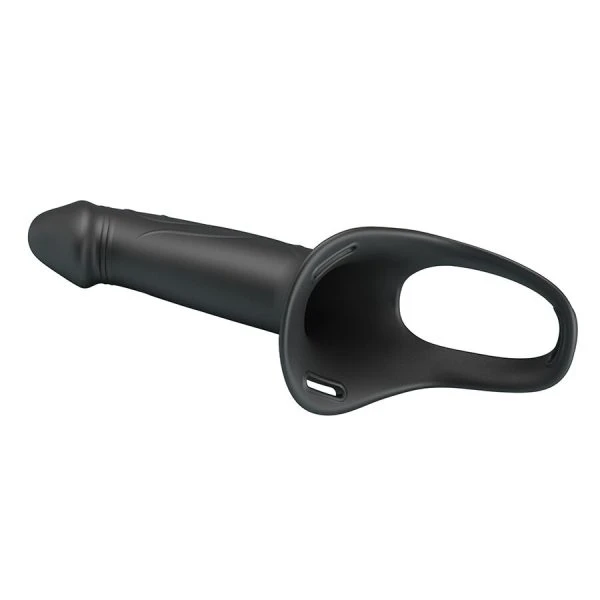 Harness Collection Pretty Love Landon Black Vibrating Strap-on Dildo 18 cm