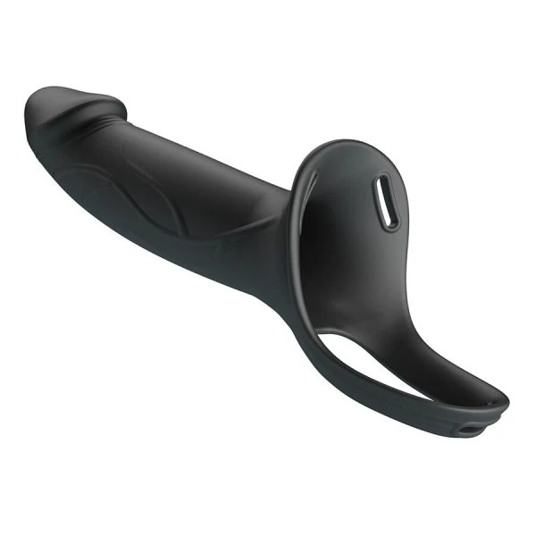 Harness Collection Pretty Love Landon Black Vibrating Strap-on Dildo 18 cm