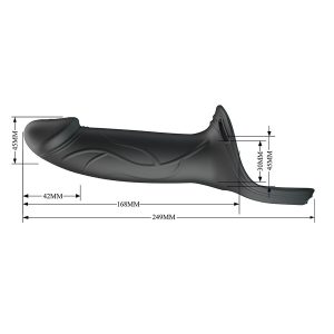 Harness Collection Pretty Love Landon Black Vibrating Strap-on Dildo 18 cm – Bild 7
