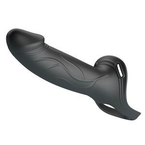 Harness Collection Pretty Love Landon Black Vibrating Strap-on Dildo 18 cm – Bild 3
