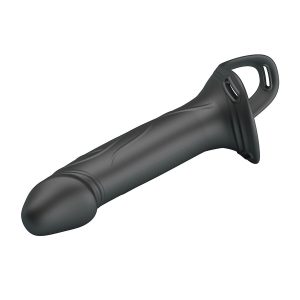 Harness Collection Pretty Love Landon Black Vibrating Strap-on Dildo 18 cm – Bild 5