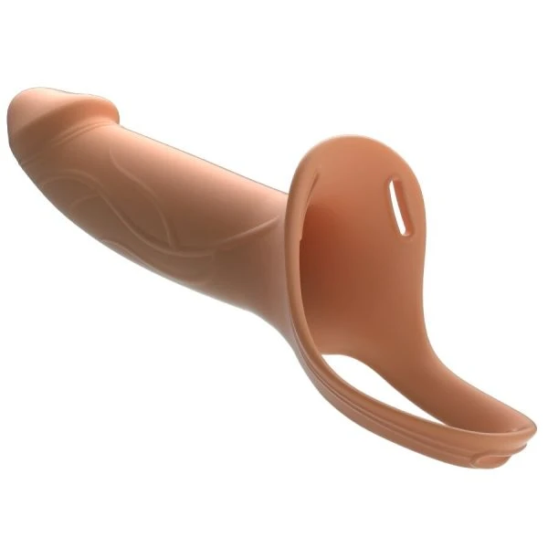 Harness Collection Pretty Love Landon Vibrations-Strap-On für Hellhaut, 18 cm