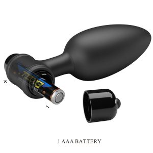 MR Play Super Power Anal Plug met vibratie, siliconen, zwart MR Play Super Power Anal Plug met vibratie, siliconen, zwart - Afbeelding 6