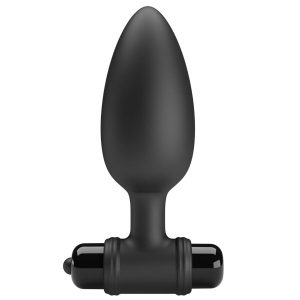MR Play Super Power Anal Plug met vibratie, siliconen, zwart MR Play Super Power Anal Plug met vibratie, siliconen, zwart - Afbeelding 2